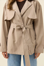 Farida Cropped Trench - Stone