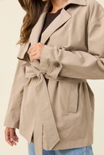 Farida Cropped Trench - Stone