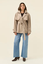 Farida Cropped Trench - Stone