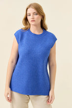 Miru Crew Knit Vest - Cobolt