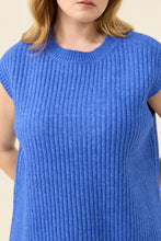 Miru Crew Knit Vest - Cobolt