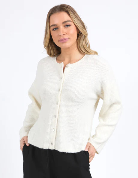 Murphy Knit Cardi - Vintage White