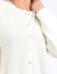 Murphy Knit Cardi - Vintage White