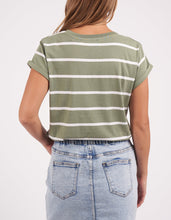 Manly Stripe Vee Tee - Light Green