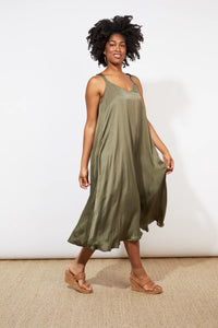 Barbados Tank Maxi Dress - Khaki
