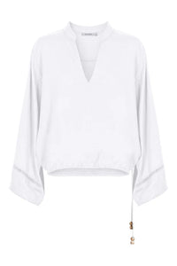 Sardinia Tie Blouse - Bianco