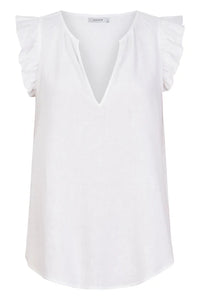 Florence Frill Tank - Bianco