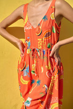 Cabana Tie Dress - Brasil Coral