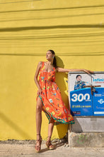 Cabana Tie Dress - Brasil Coral