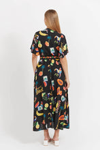 Cabana V Neck Maxi Dress - Brasil Black
