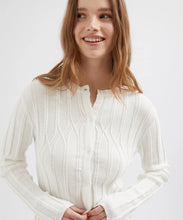 Buttoned Knit Cardigan - White