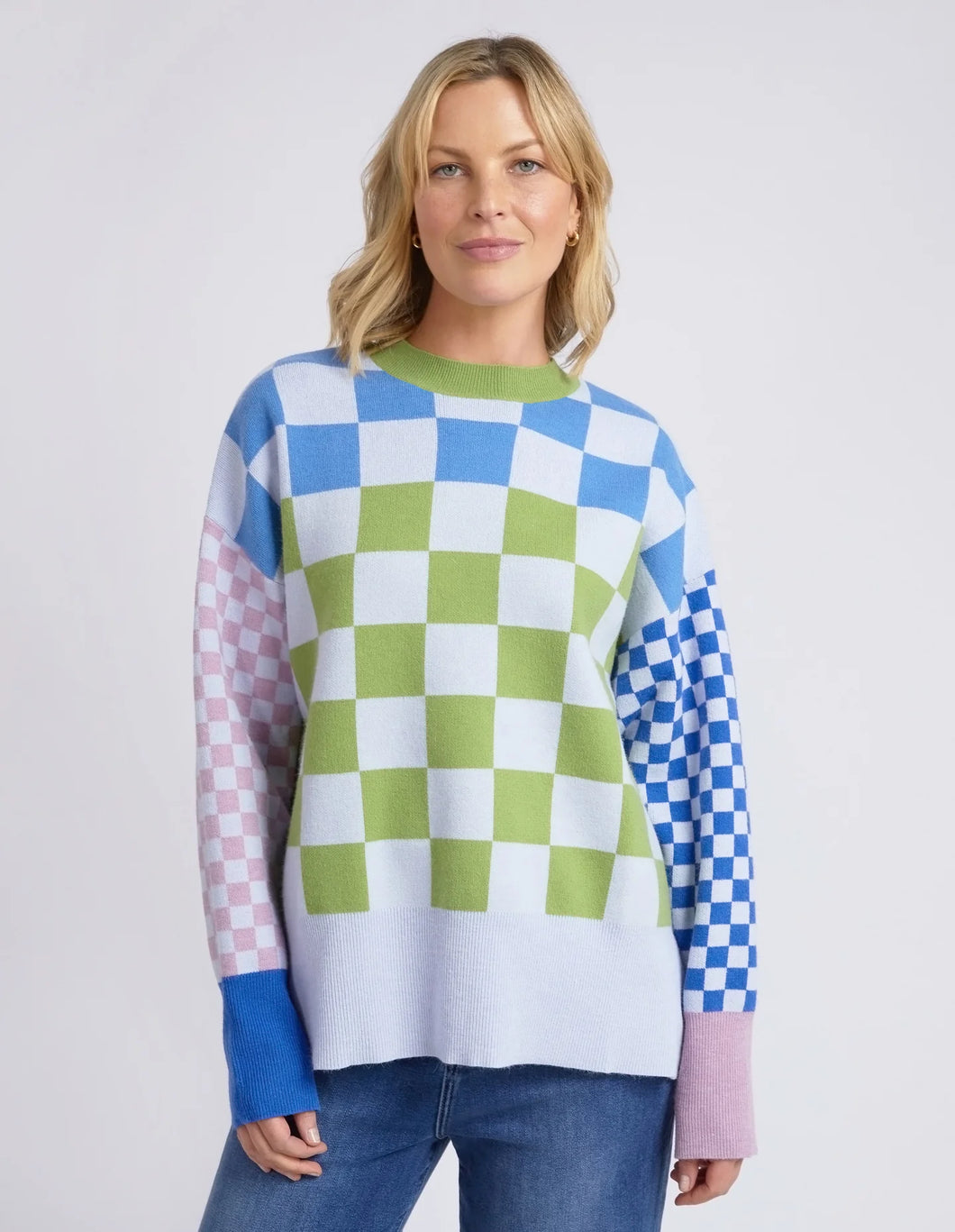 Checkerboard Knit -Multi Colour