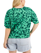 Stencil Floral Tee - Green