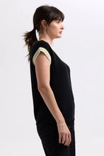 Stripe Trim Top - Black