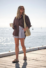 Peta Oversized Shirt - Chocolate