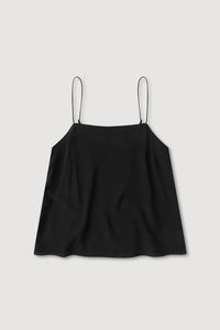 Aime silk tank - black
