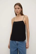 Aime silk tank - black