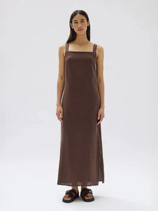 Juno Linen Midi Dress - Ganache