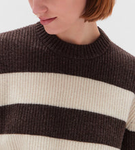 Mila Stripe Brushed Knit - Cocoa/Cream
