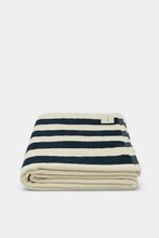 Cotton Stripe Beach Towel Navy/Cream