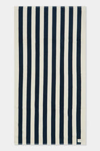 Cotton Stripe Beach Towel Navy/Cream