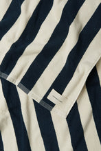 Cotton Stripe Beach Towel Navy/Cream