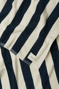 Cotton Stripe Beach Towel Navy/Cream