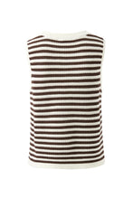 Maddy Mesh Knit Tank - Brunette Stripe