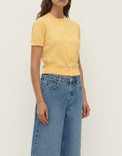 Semra Cotton Cashmere Short Sleeve Cardigan - Sol