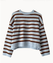 Stripe Otto Knit Choc/Blue