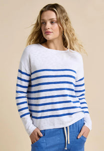 Bobbie Top - Blue/White Stripe