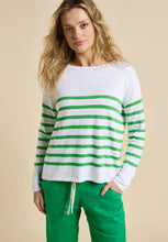 Bobbie Top - Green Stripe