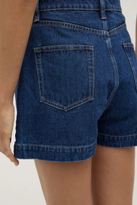 Boxy Denim Short - Heritage Blue