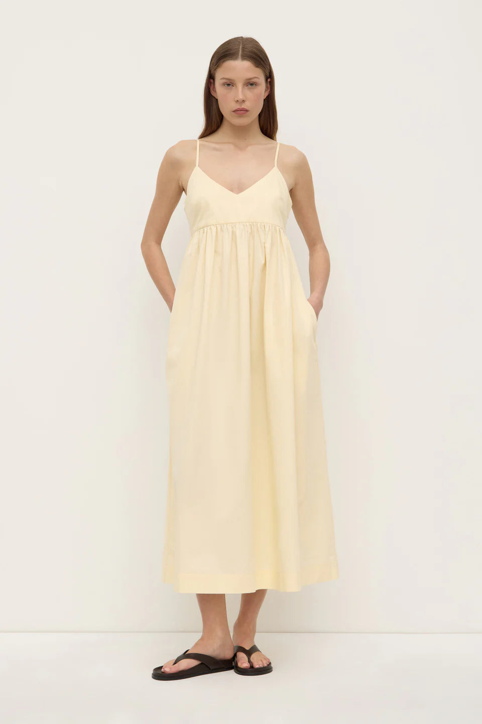 Bronte Poplin Midi Dress - Sorbet