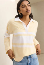 Shelby Slouchy Rugby Top - Butter/White