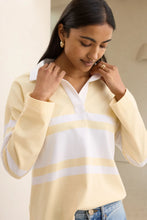 Shelby Slouchy Rugby Top - Butter/White