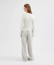 Buttoned Knit Cardigan - White