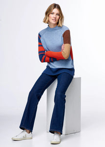 Colour Block Jumper Jean Combo