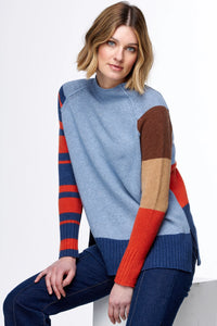 Colour Block Jumper Jean Combo