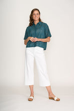 Sweet Stitch Shirt - Blue Coral Deco