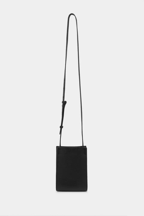 Clara Crossbody Leather Bag - Black