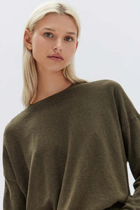 Cotton Cashmere Lounge Sweater Pea