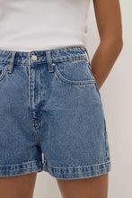 Boxy Denim Short - Dark Stone