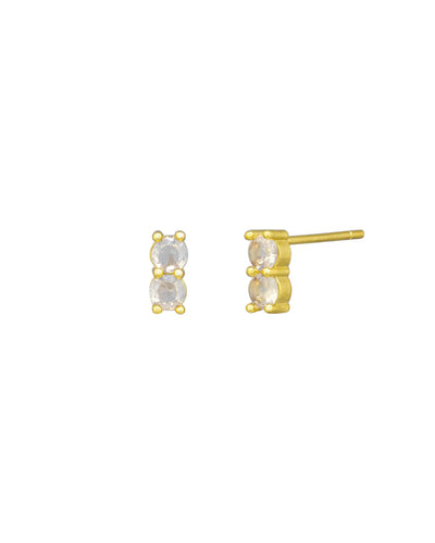 Devon Studs Earrings - Crystal