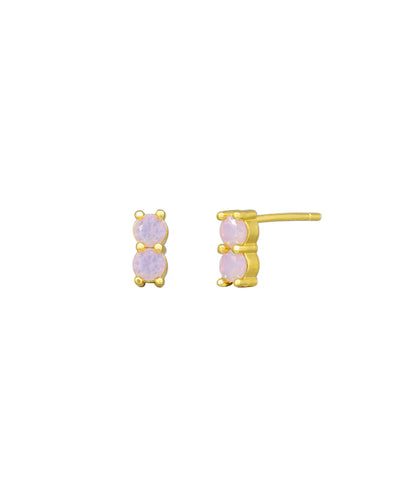 Devon Studs Earrings - Pink