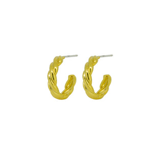 Ambre Twist Hoops - Gold