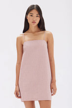 Emile Seersucker Mini Shift Dress - Pomello Check