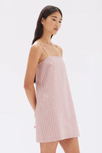 Emile Seersucker Mini Shift Dress - Pomello Check