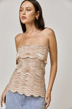 Waves Strapless Top - Neutral Space Dye