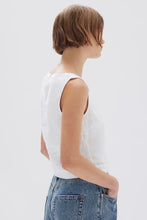 Georgina Linen Top White